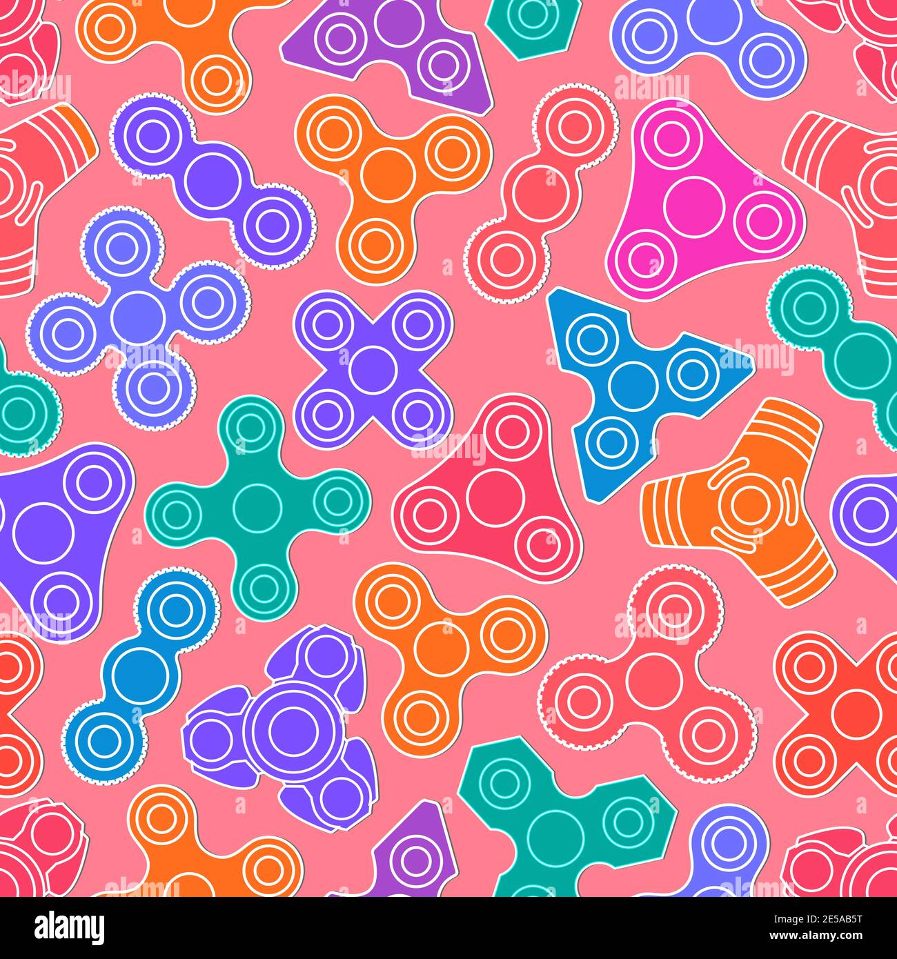 Fidget Spinner Pattern Hand fidget spinner stress relief toy seamless pattern Stock Photo - Alamy