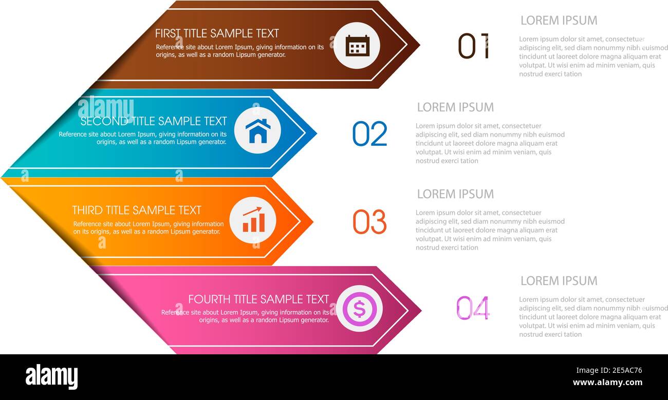 Colorful vector infographic for your business in flat design. Eps10 Stock Vector