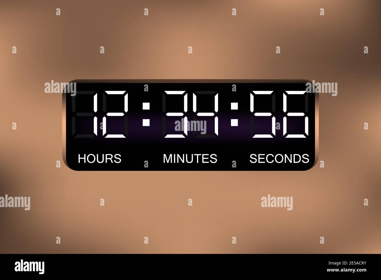 Digital alarm clock. Time, display. Digital watch. Vector illustration. Eps10 Stock Vector