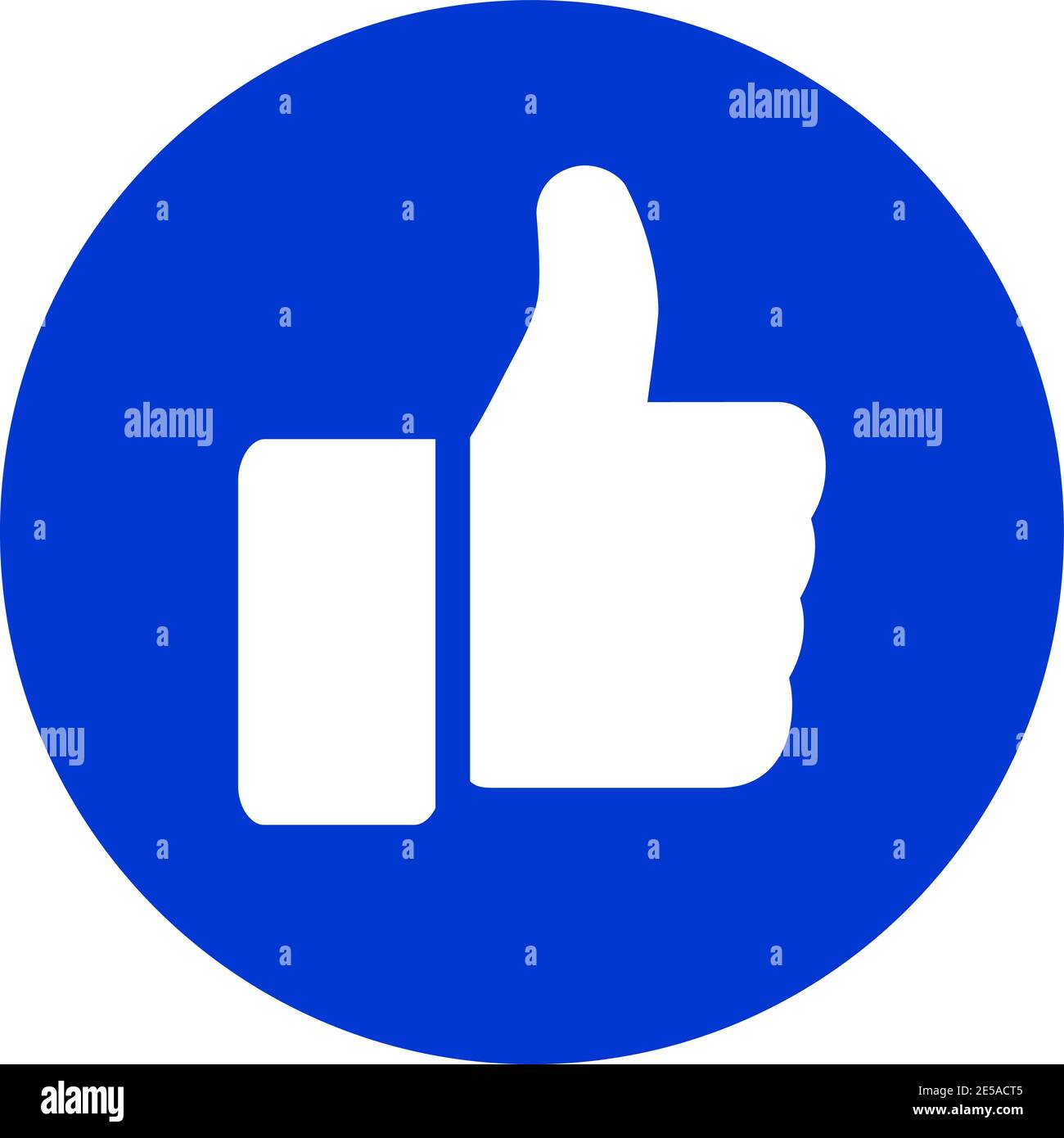 Vector Like icon on blue circle in flat design. Eps10 Stock Vector ...