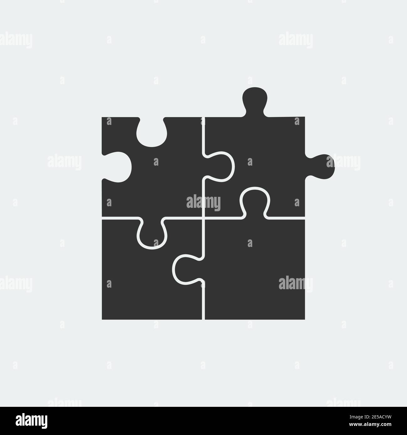 Four piece jigsaw puzzle Stock Vector Images - Alamy
