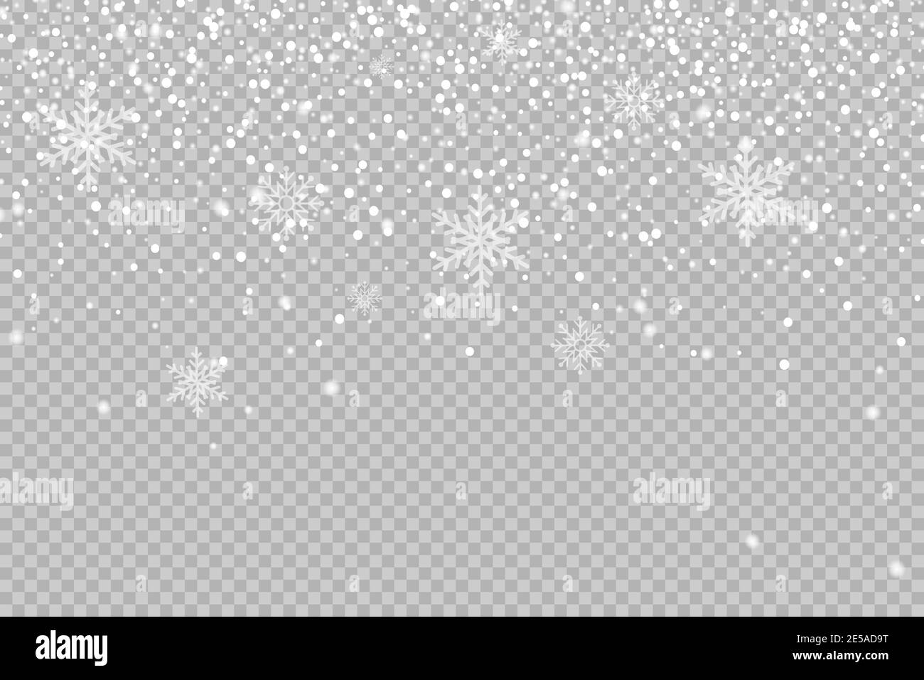 Christmas background made of snowflake and snow on transparent ...