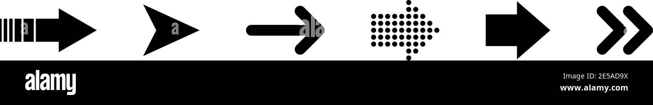 Set of black vector arrows. Arrows vector collection Stock Vector Image ...