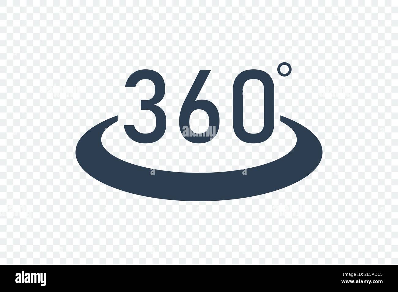 360 Degree Vector icon in flat design. Eps10 Stock Vector