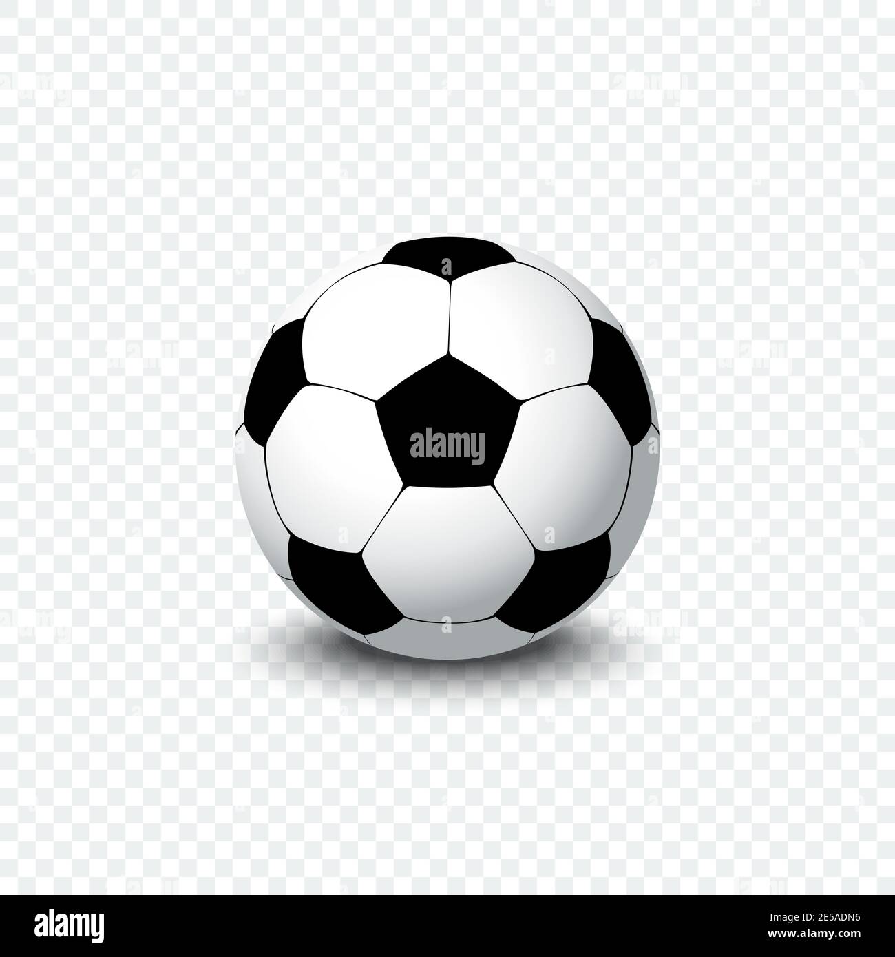 Soccer ball. Realistic football ball or soccer ball with shadow on  transparent background. Football ball icon Stock Vector Image & Art - Alamy