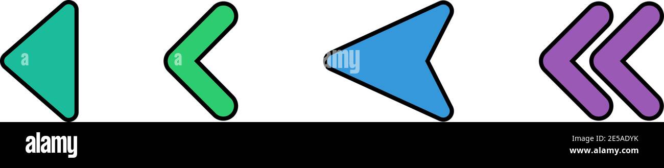 Colorful arrows vector icon in flat design. Eps10 Stock Vector