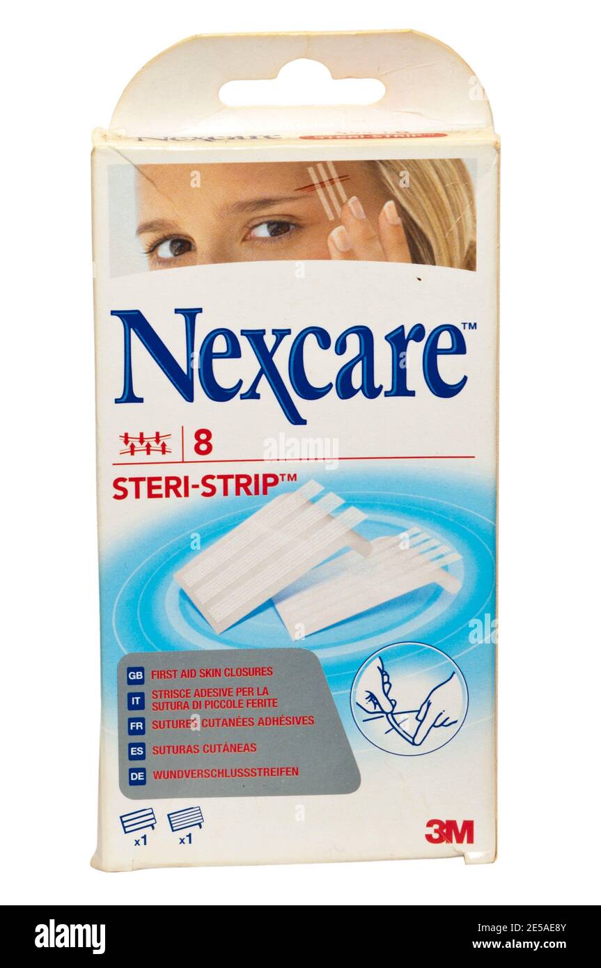 Pack Packet Box Of Nexcare Steri-Strips Stock Photo