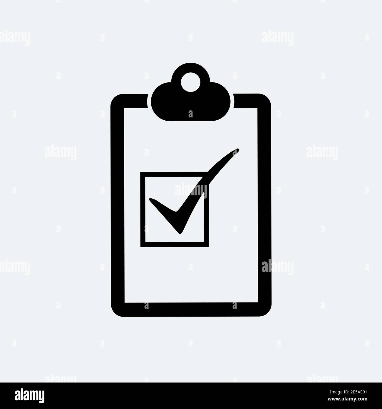 Checklist - vector icon. Clipboard checklist in trendy flat design Stock Vector