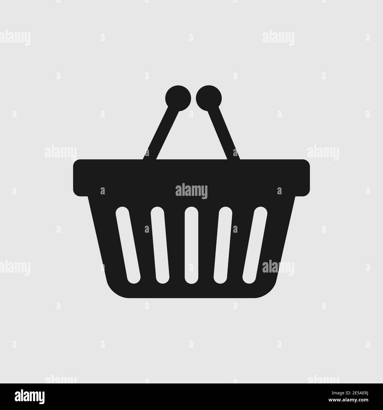 Black shopping basket vector icon in flat design.Eps10 Stock Vector ...