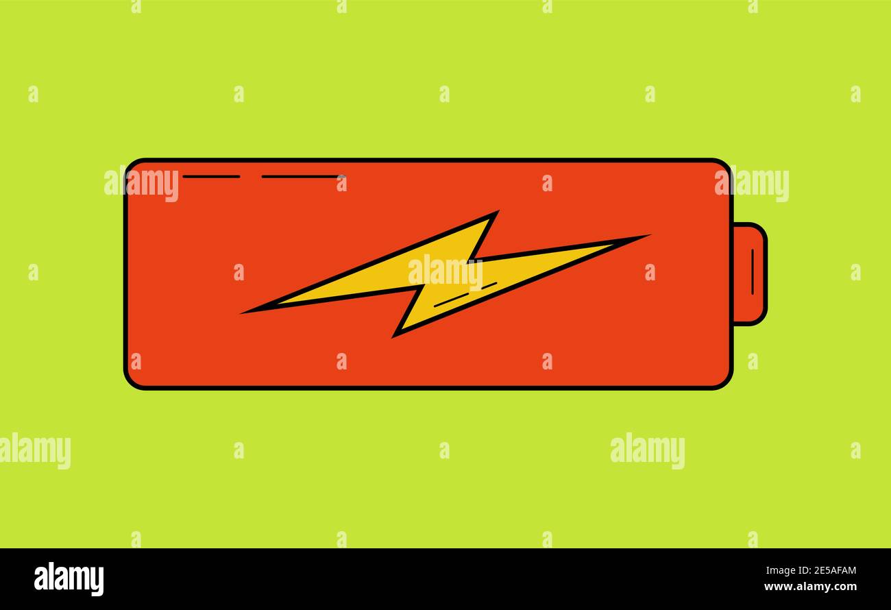 Battery Charging icon. Charge level in flat design Stock Vector