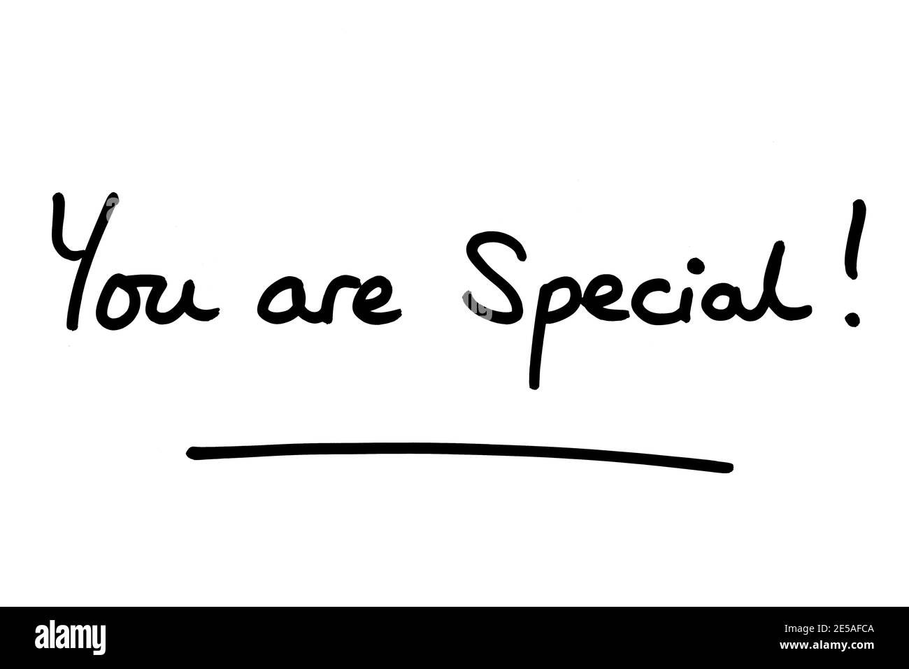 You are Special! handwritten on a white background Stock Photo Alamy