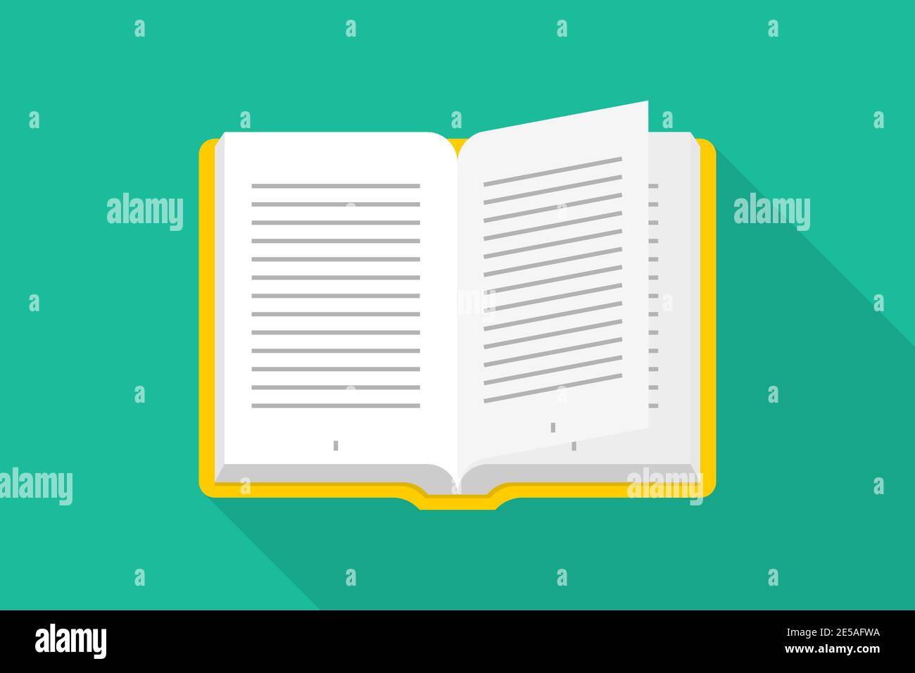 Vector icon Book in flat design. Open book Stock Vector