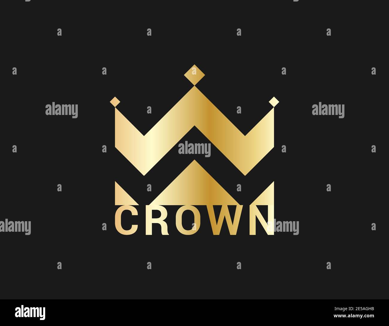 Crown icon. Gold crown on black background Stock Vector Image & Art - Alamy