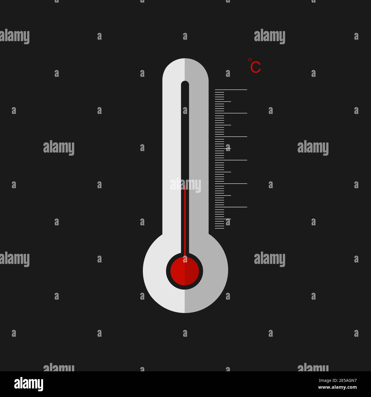 thermometer vector icon in flat design. thermometer icon. Eps10 Stock Vector