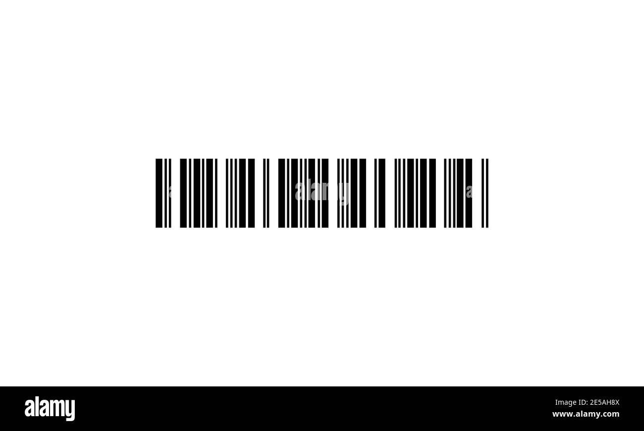realistic black Barcode icon on blank background. Eps10 Stock Vector