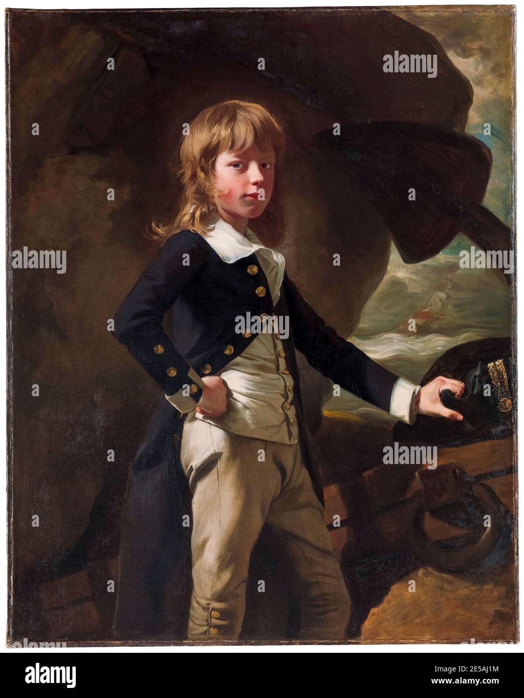 John Singleton Copley, Midshipman Augustus Brine (1769-1840), aged thirteen, portrait painting, 1782 Stock Photo