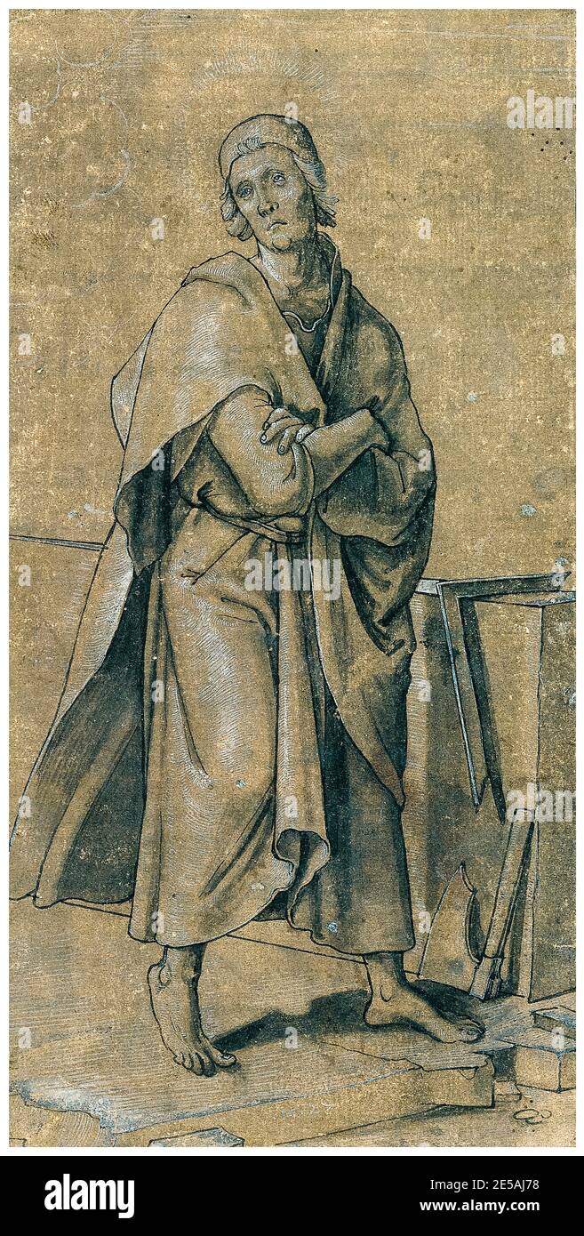 Hans Holbein the Younger, Saint Thomas, drawing, 1527 Stock Photo