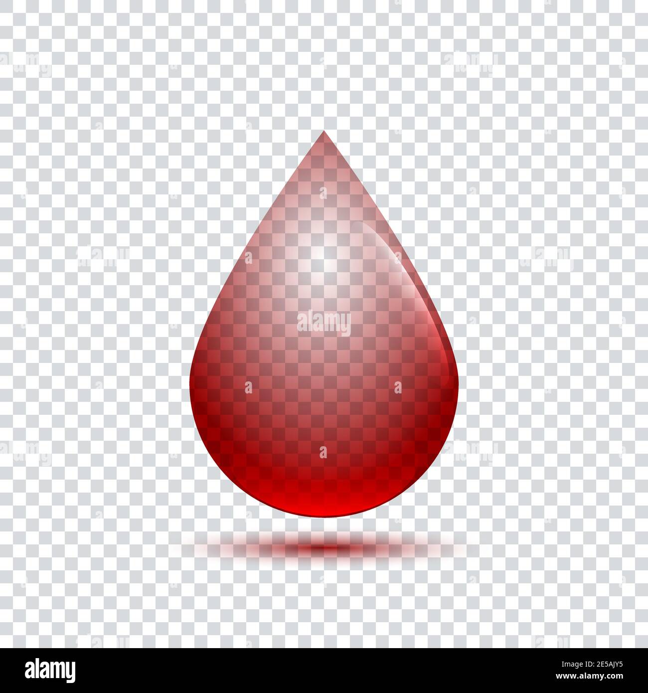 Realistic Blood Drop With Shadow On Transparent Background Stock Vector Image Art Alamy