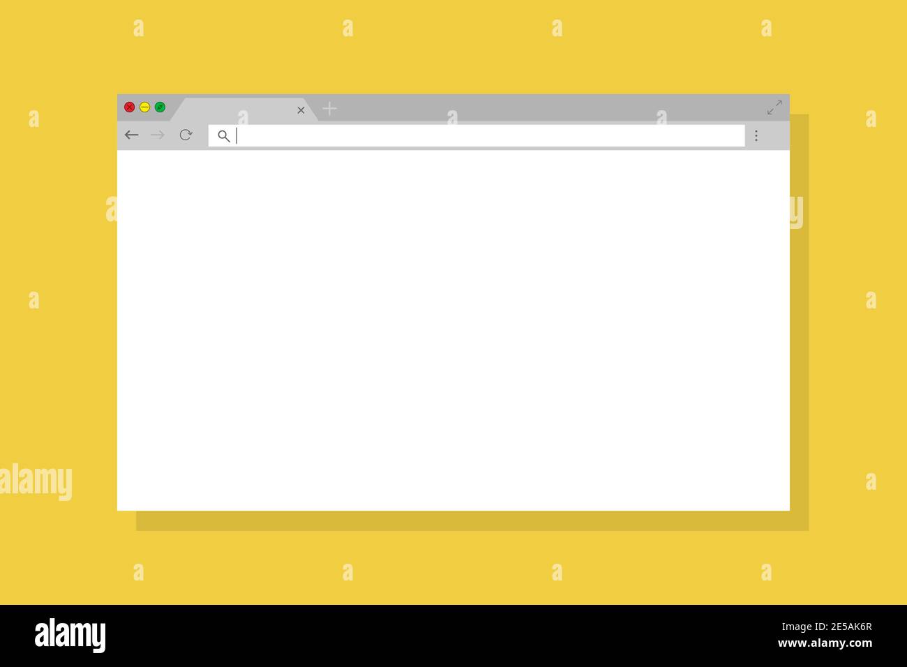 Simple browser window in flat design on yellow background Stock Vector ...
