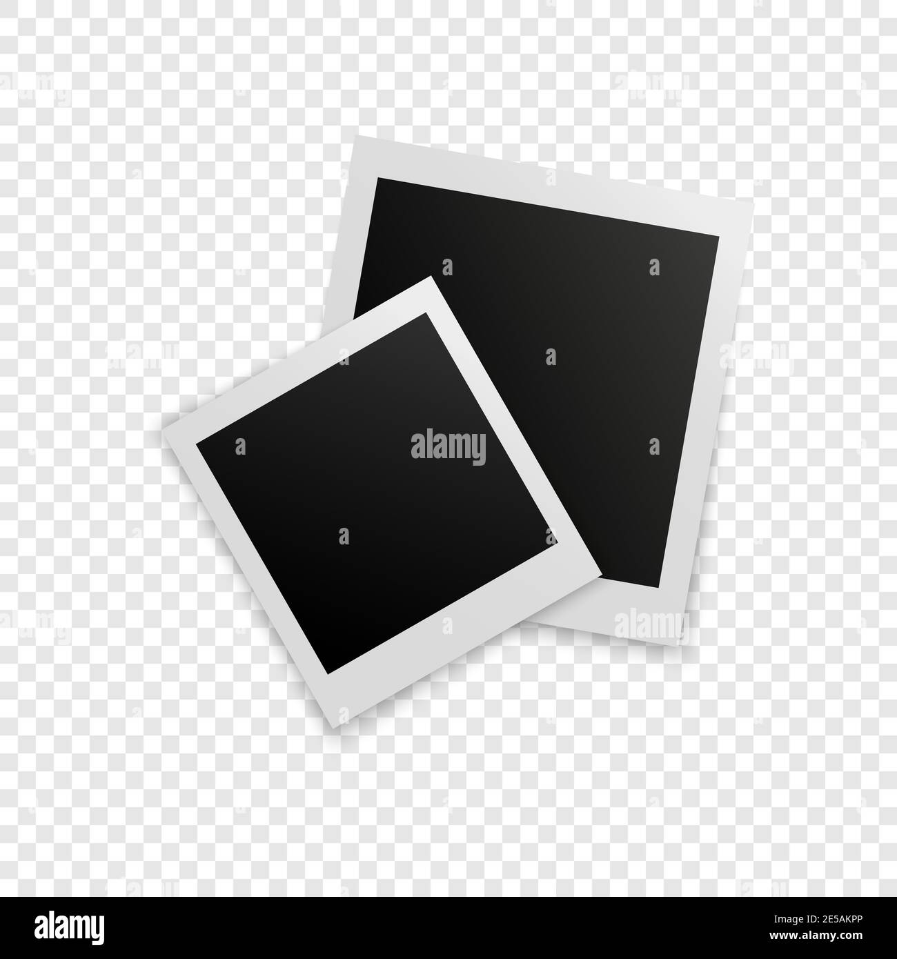 Retro photo frames with shadows. Vector illustration. Eps10 Stock Vector