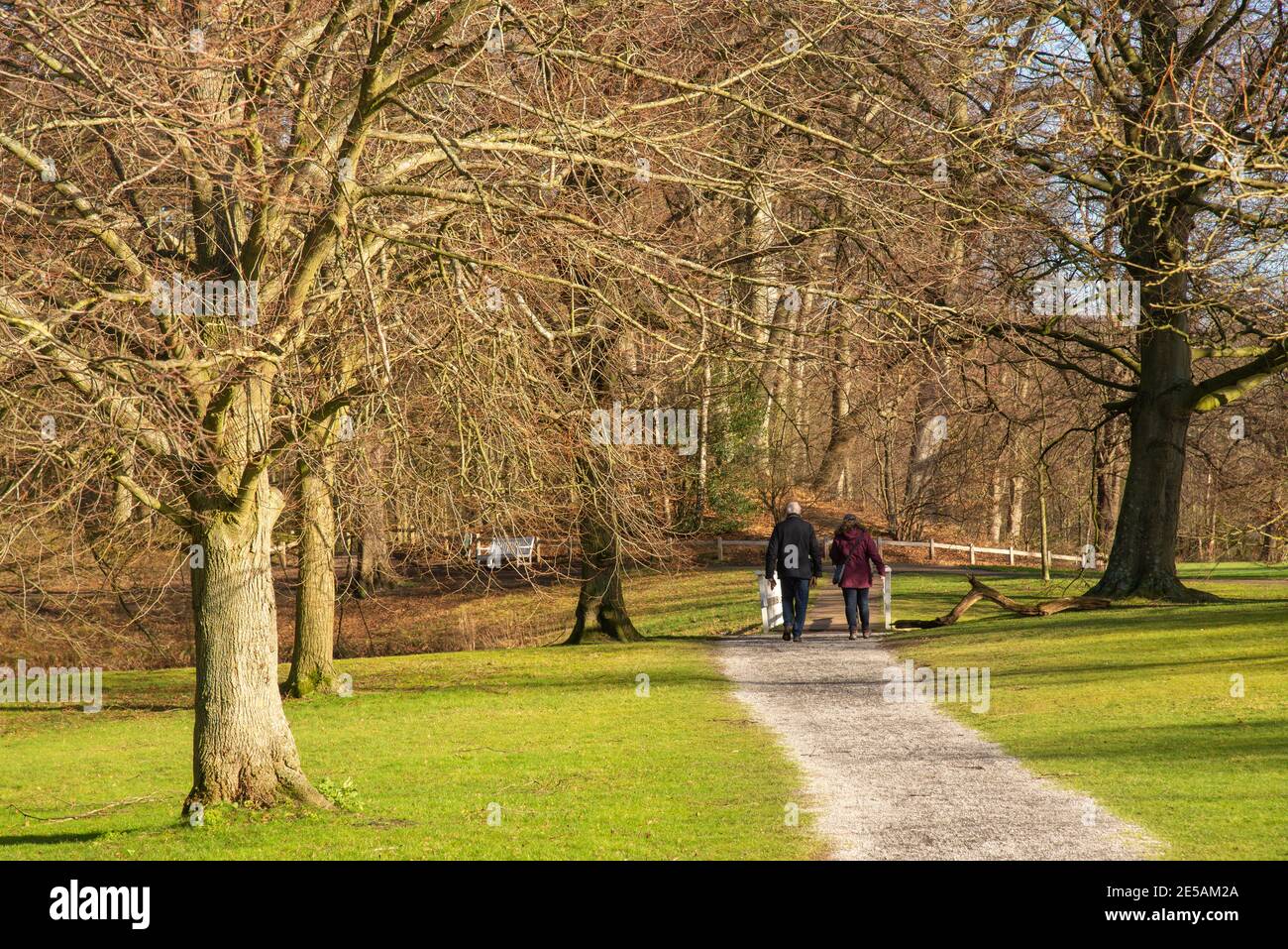 people walking through Clingendael park in Holland Stock Photo