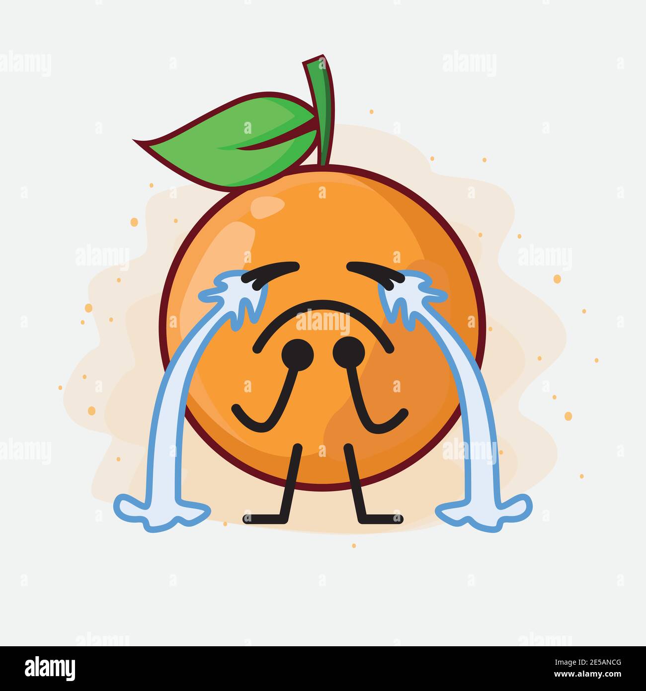 An illustration of Clementine Orange cartoon vector character Stock