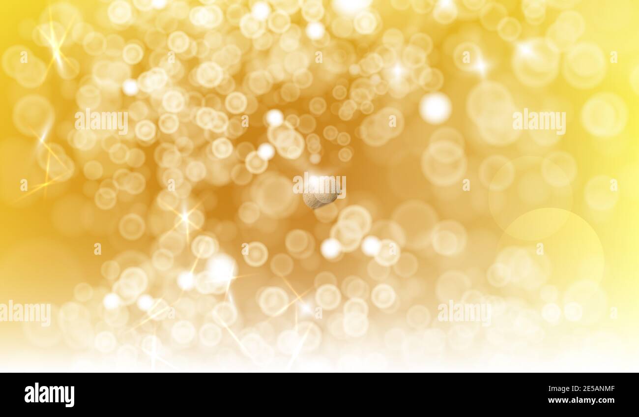Abstract light golden gradient festive bokeh background with glitter ...