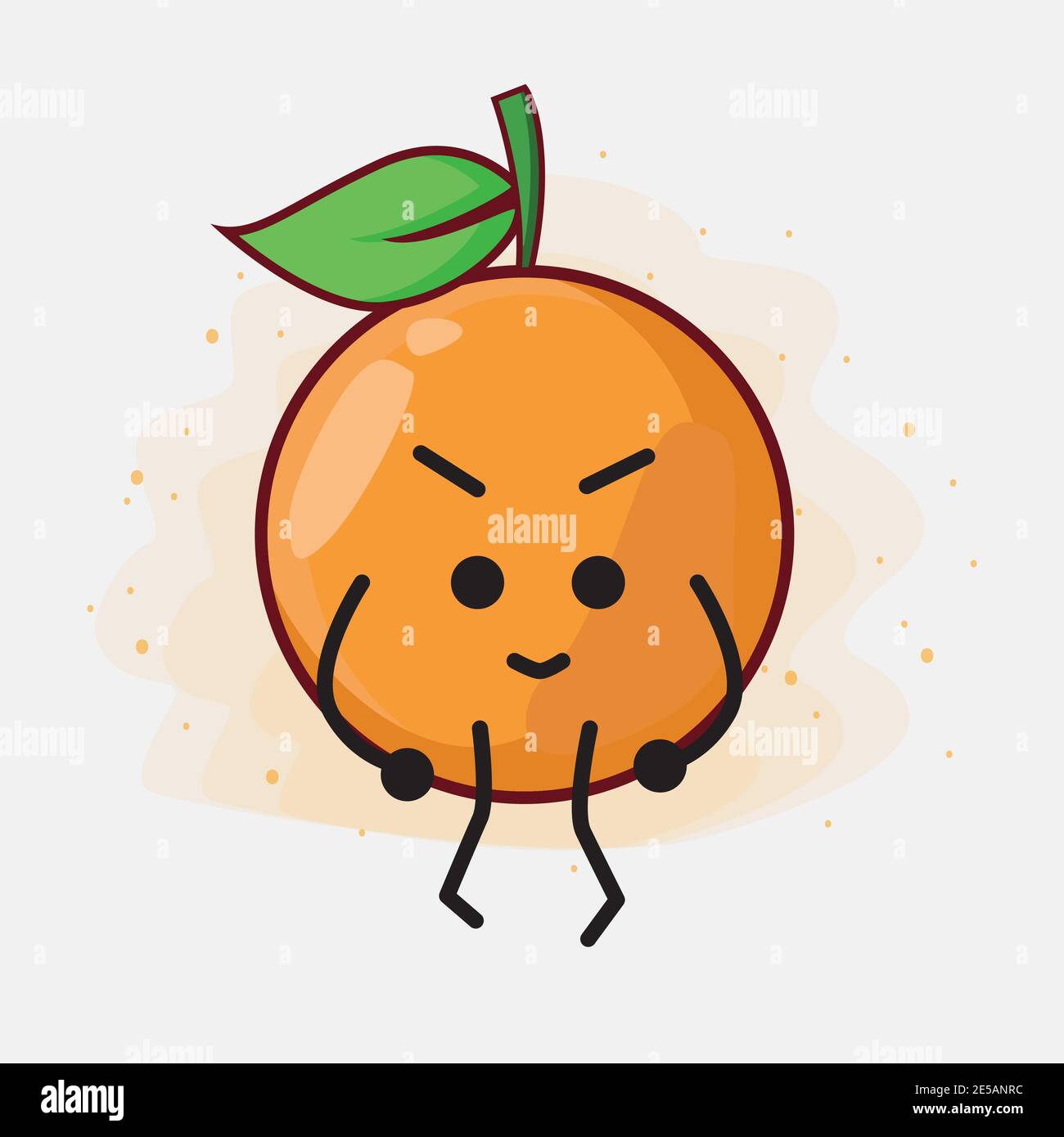An illustration of Clementine Orange cartoon vector character Stock Vector
