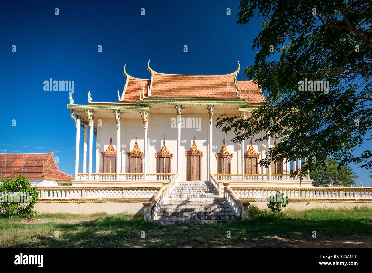 Wat Svay Andet Pagoda of Lakhon Khol Dance Unesco Intangible Cultural Heritage site in Kandal province near Phnom Penh Cambodia Stock Photo