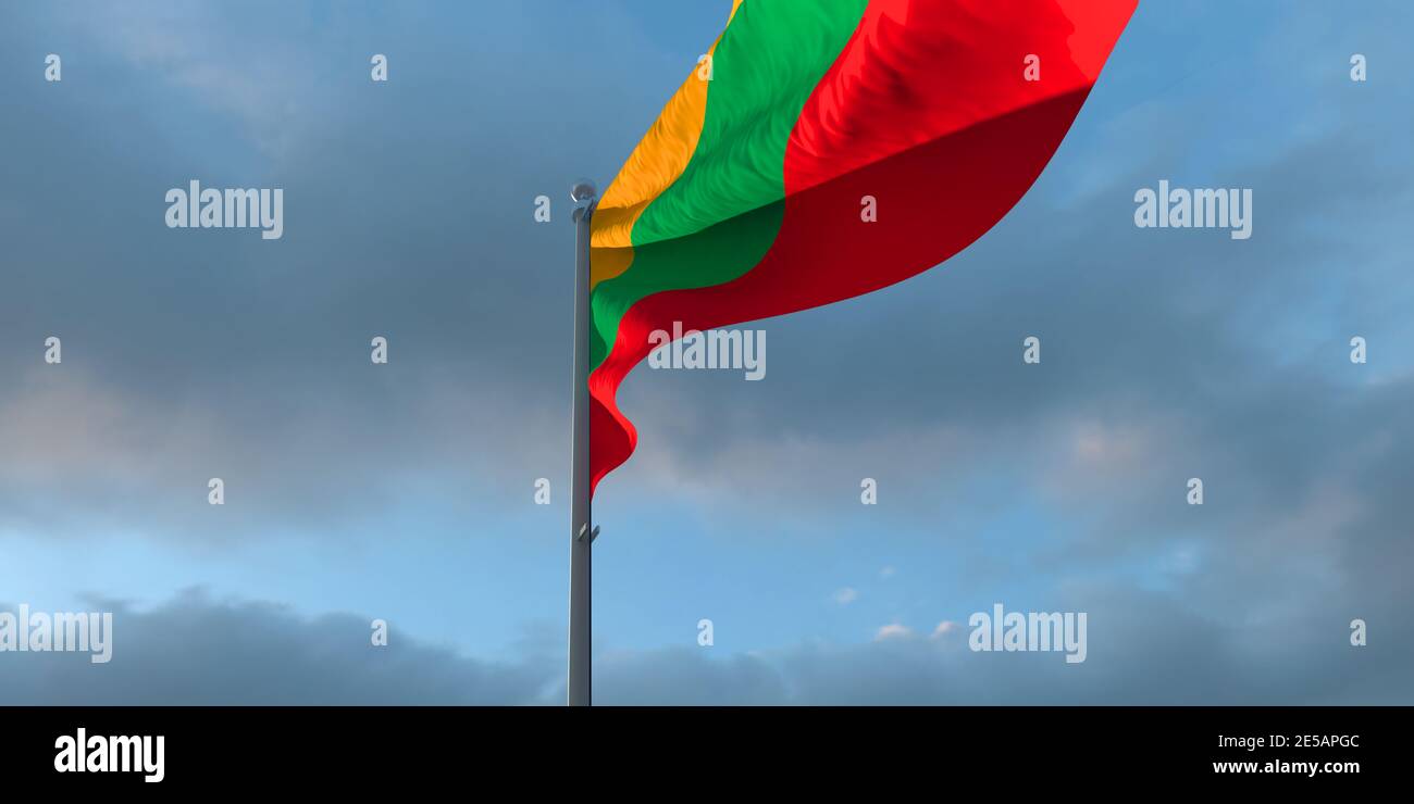 3D rendering of the Lithuania national flag Stock Photo - Alamy
