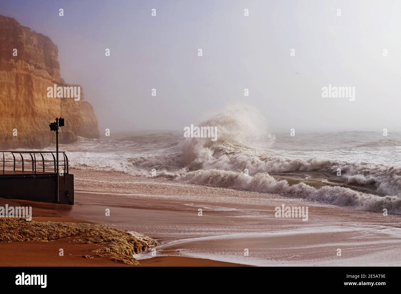 Stormy weather on the beach hi-res stock photography and images - Alamy