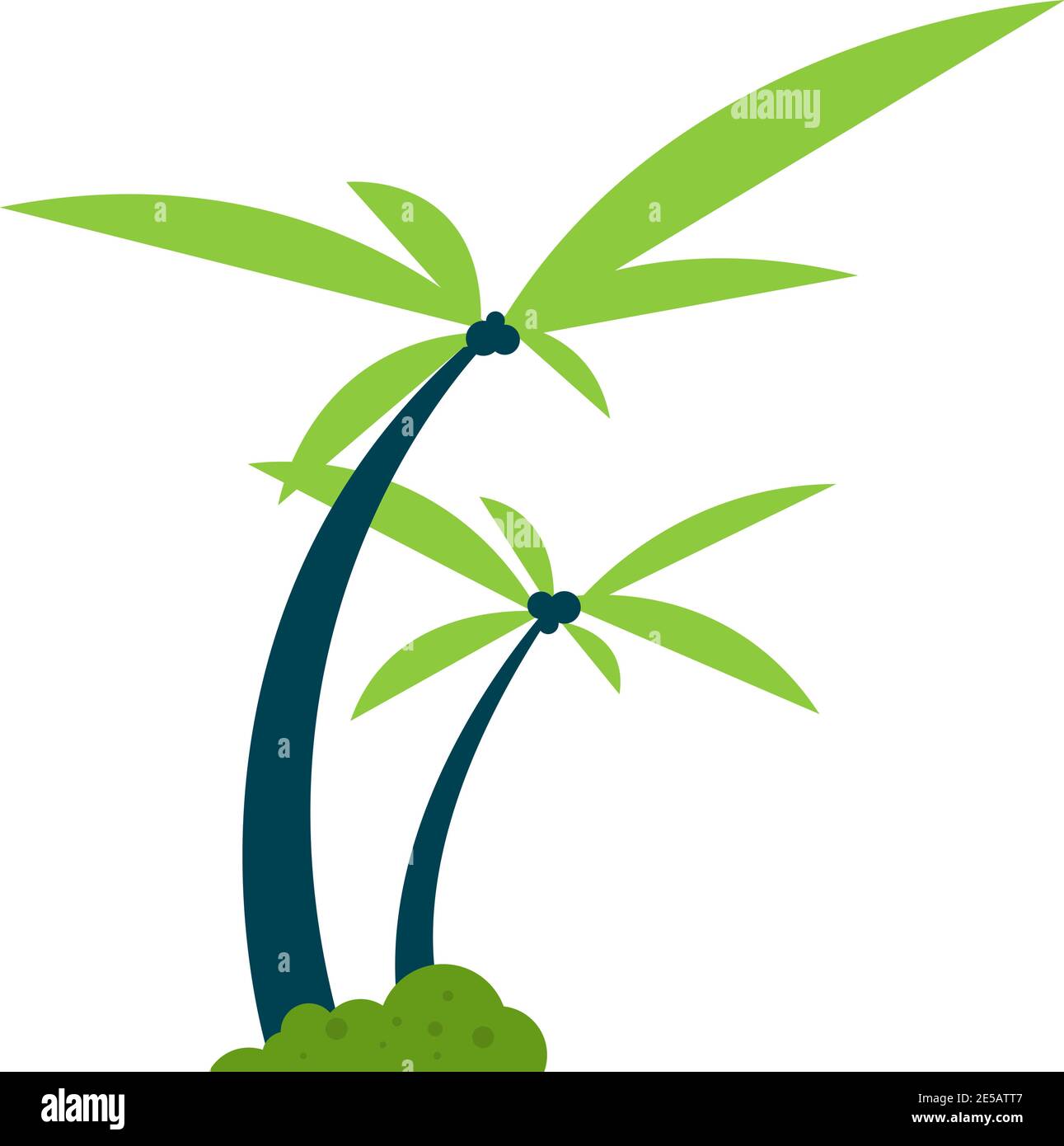 Beach coconut palm flat vector icon isolated on white Stock Vector ...