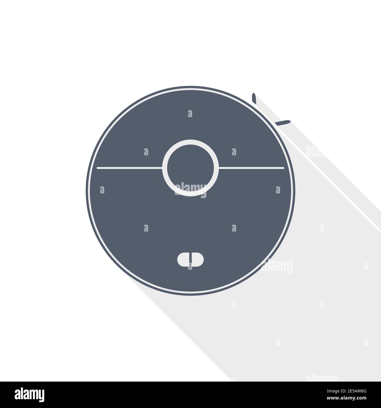 Robot smart vacuum cleaner flat design vector icon Stock Vector Image ...