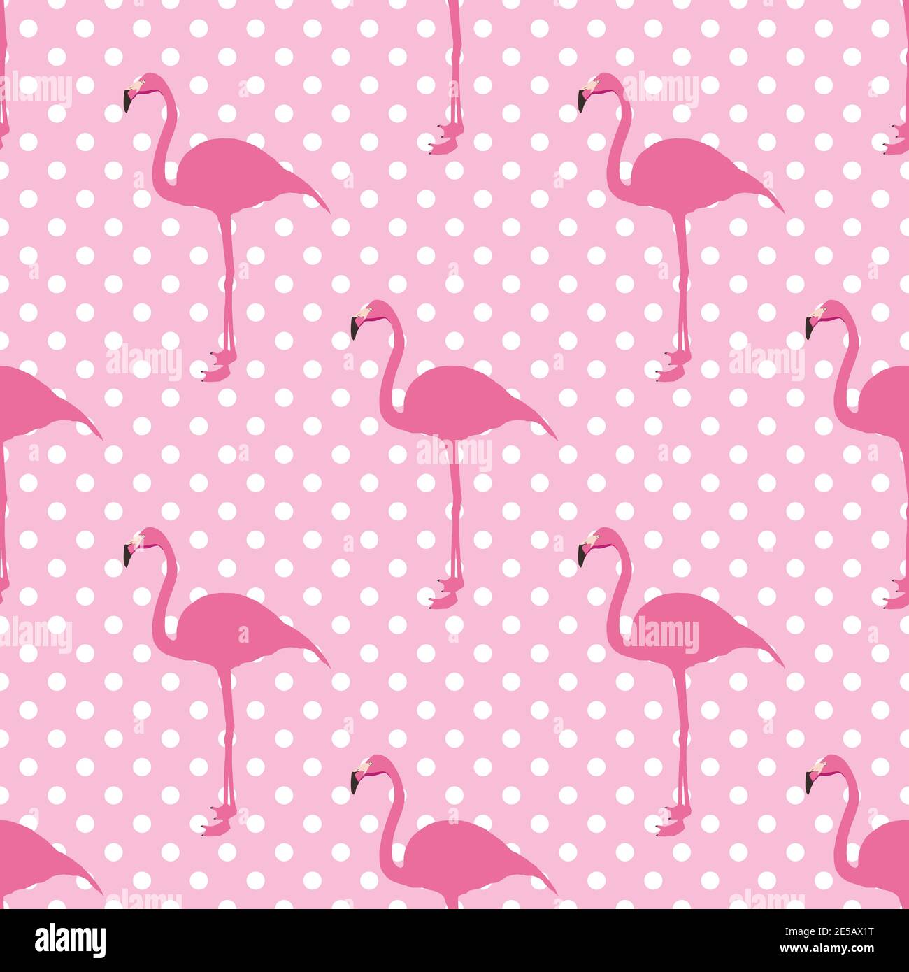Summer seamless pattern with pink flamingo Stock Vector Image