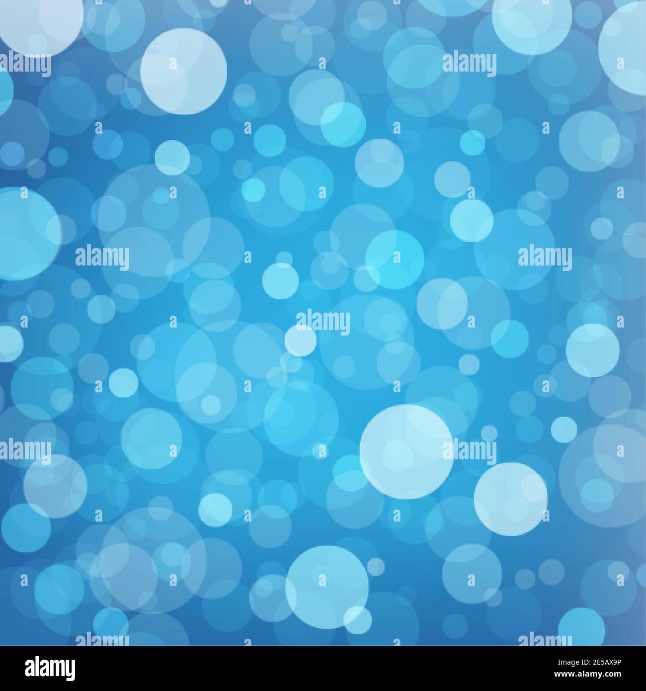 Vector abstract blue sky background with blur bokeh light effect. eps 10 Stock Vector