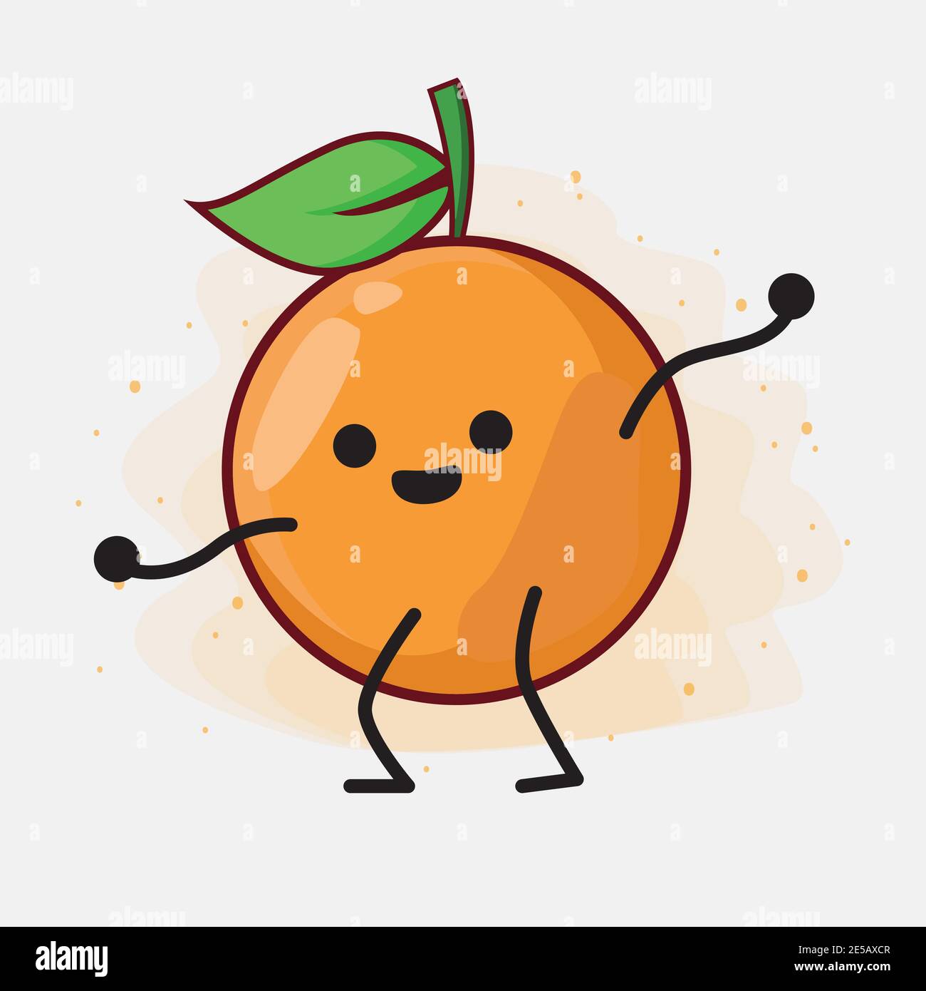 An illustration of Clementine Orange cartoon vector character Stock Vector