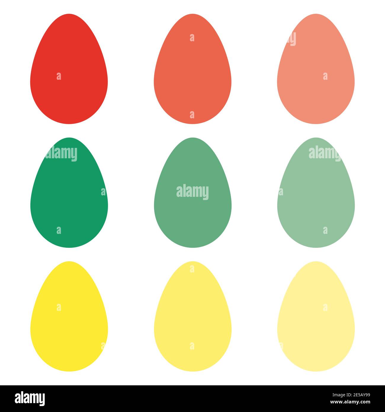 Easter eggs for painting. Isolated vector illustrations. Stock Vector