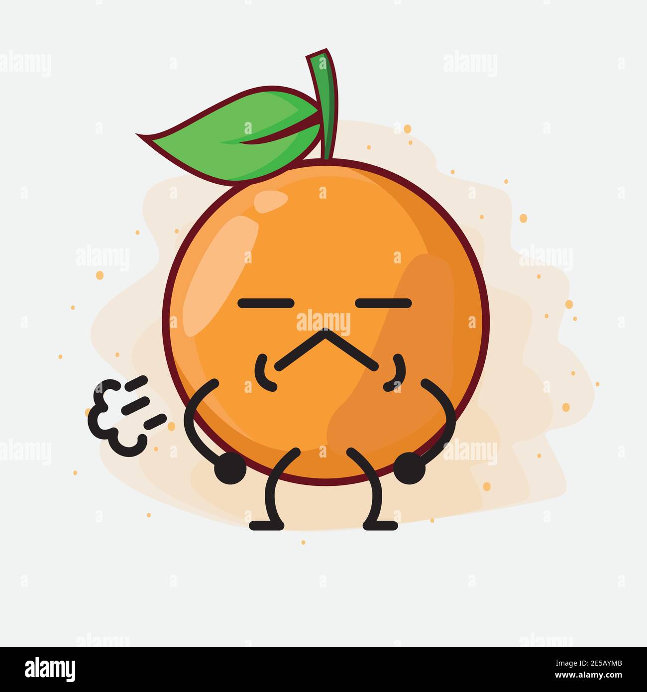 An illustration of Clementine Orange cartoon vector character Stock