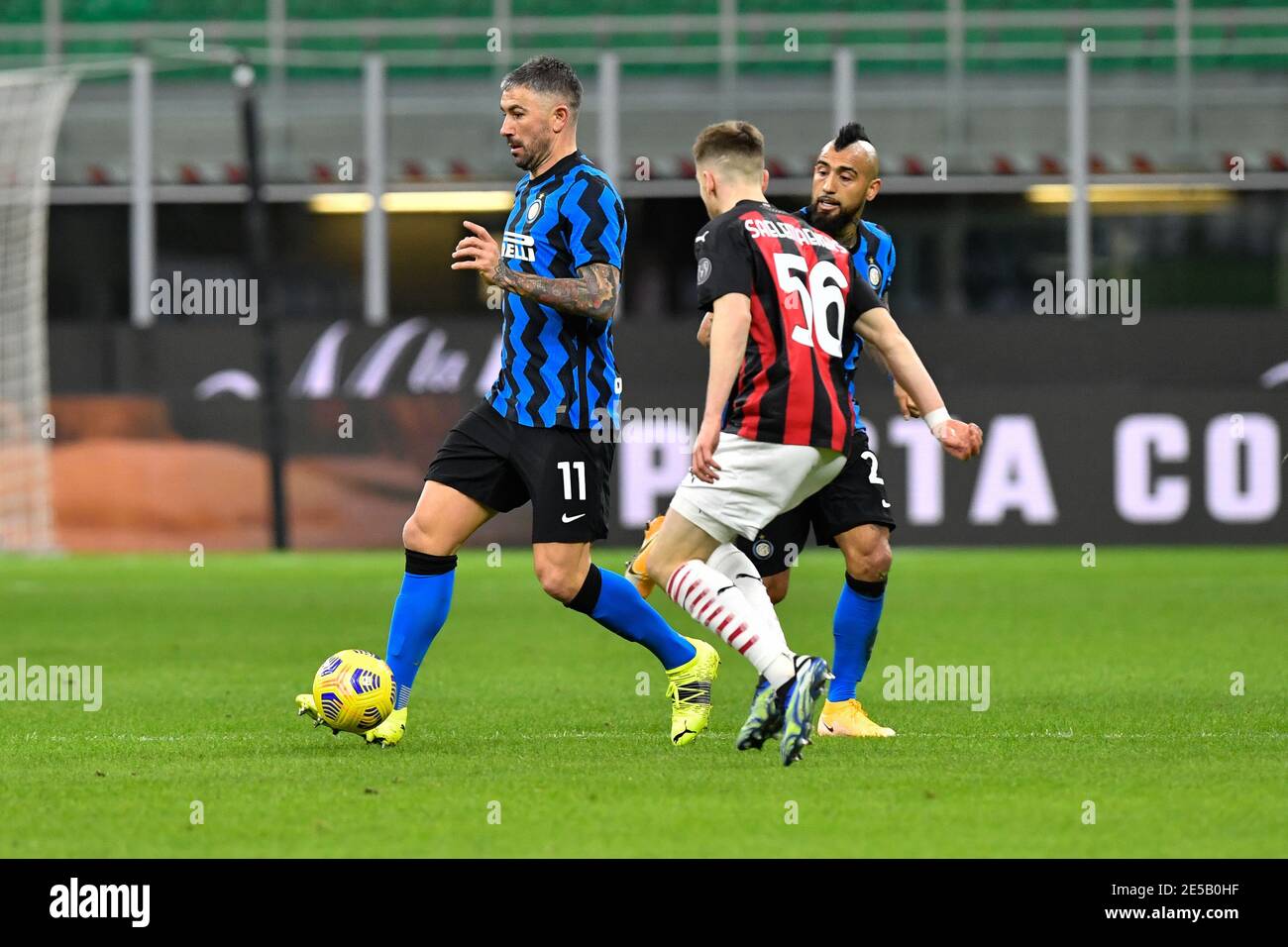 Milano Italy 26th Jan 2021 Aleksandar Kolarov 11 Of Inter Milan Seen In The Coppa Italia Match Between Inter And Ac Milan At San Siro In Milano Photo Credit Gonzales Photo Alamy Live