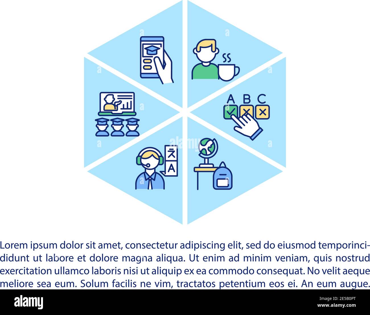Online teaching tips concept icon with text Stock Vector