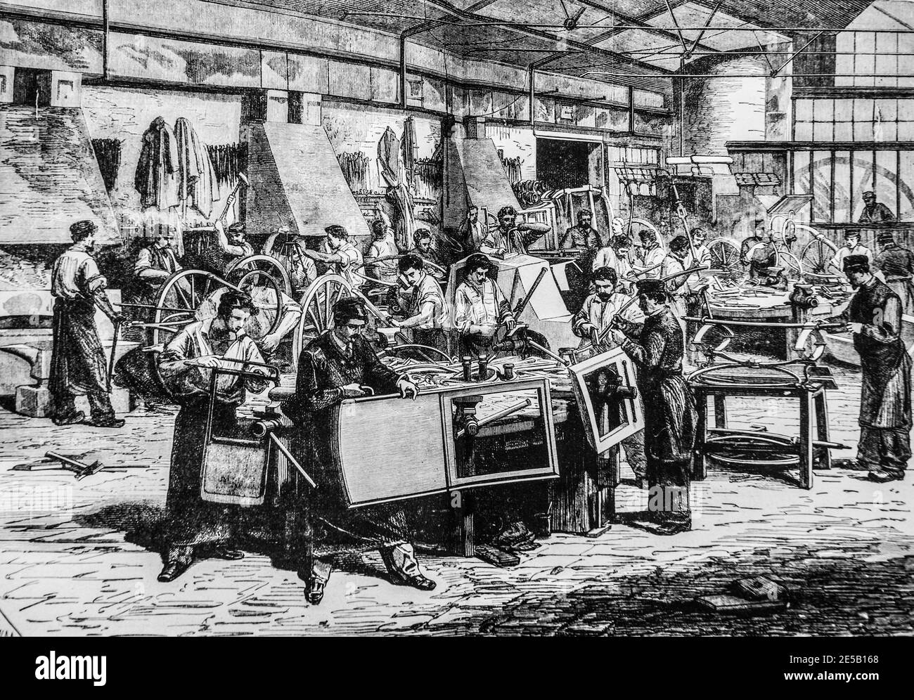 carroserie belvalette,boulogne sur mer,les grandes usines de turgan ,edition hatier 1888 Stock Photo