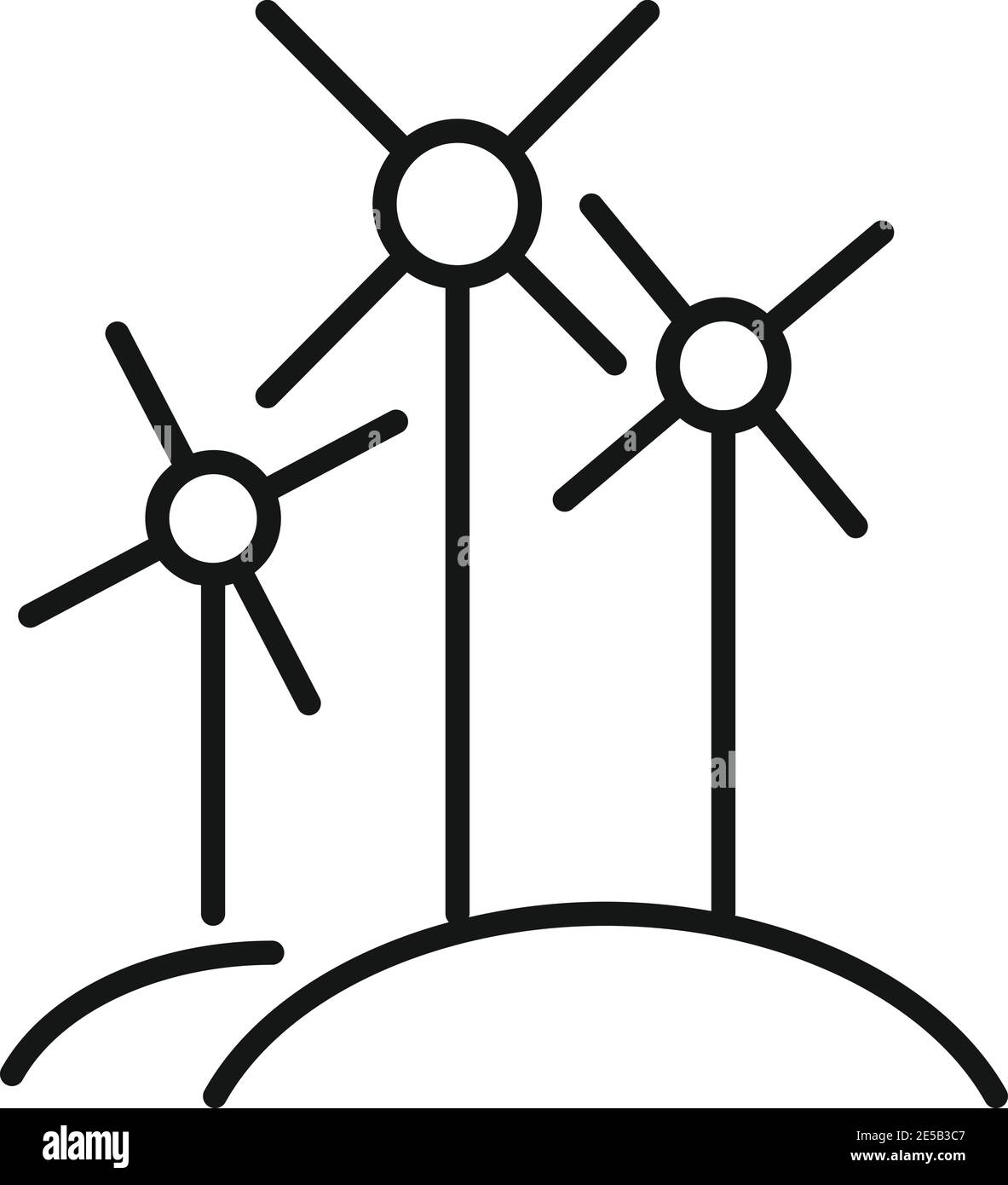 Eco wind power plant icon, outline style Stock Vector Image & Art - Alamy
