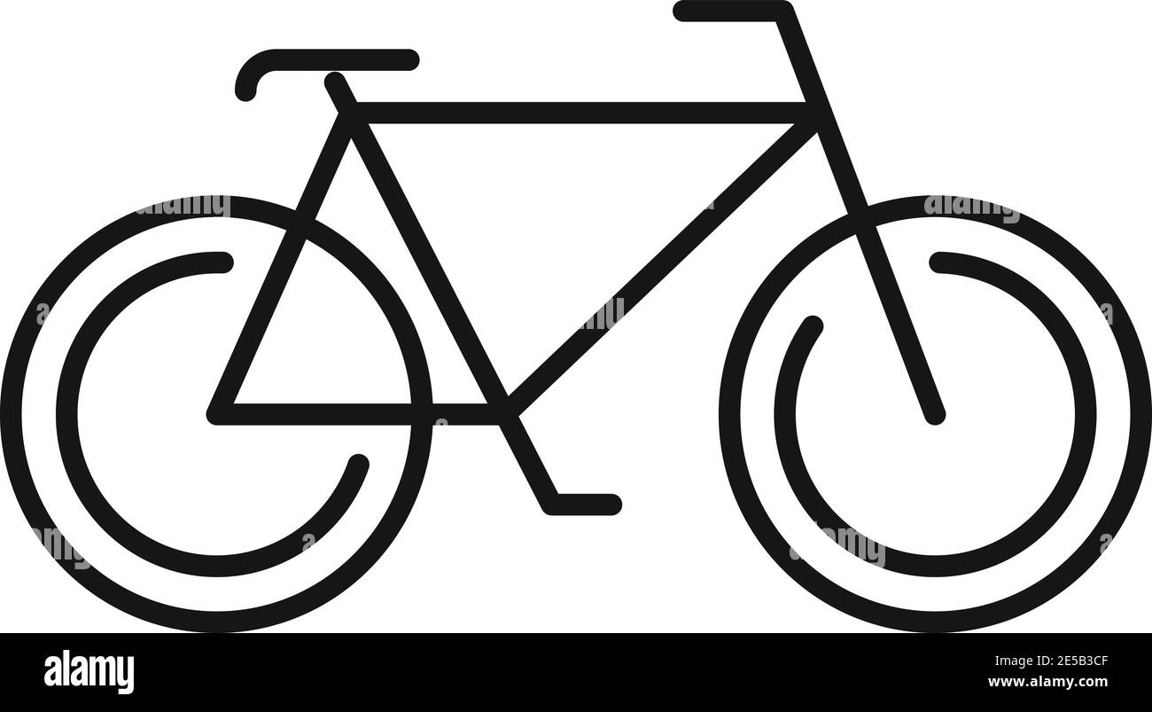 Eco bicycle icon, outline style Stock Vector