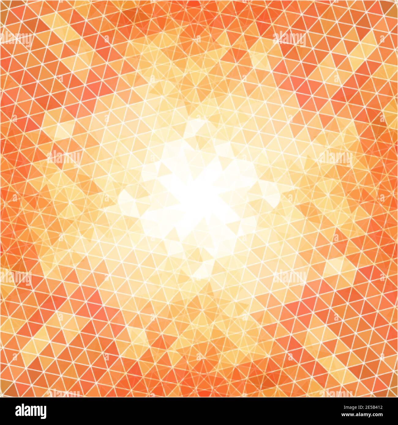 Vibrant bright orange abstract geometric background. Stock Vector