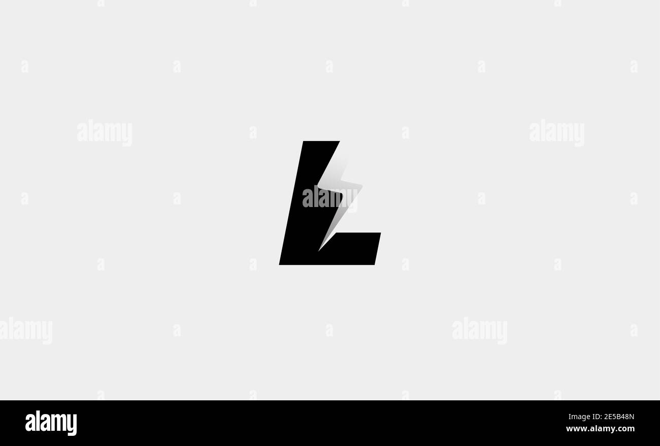 Letter L Bolt Logo Vector Design Icon Illustration Stock Photo - Alamy