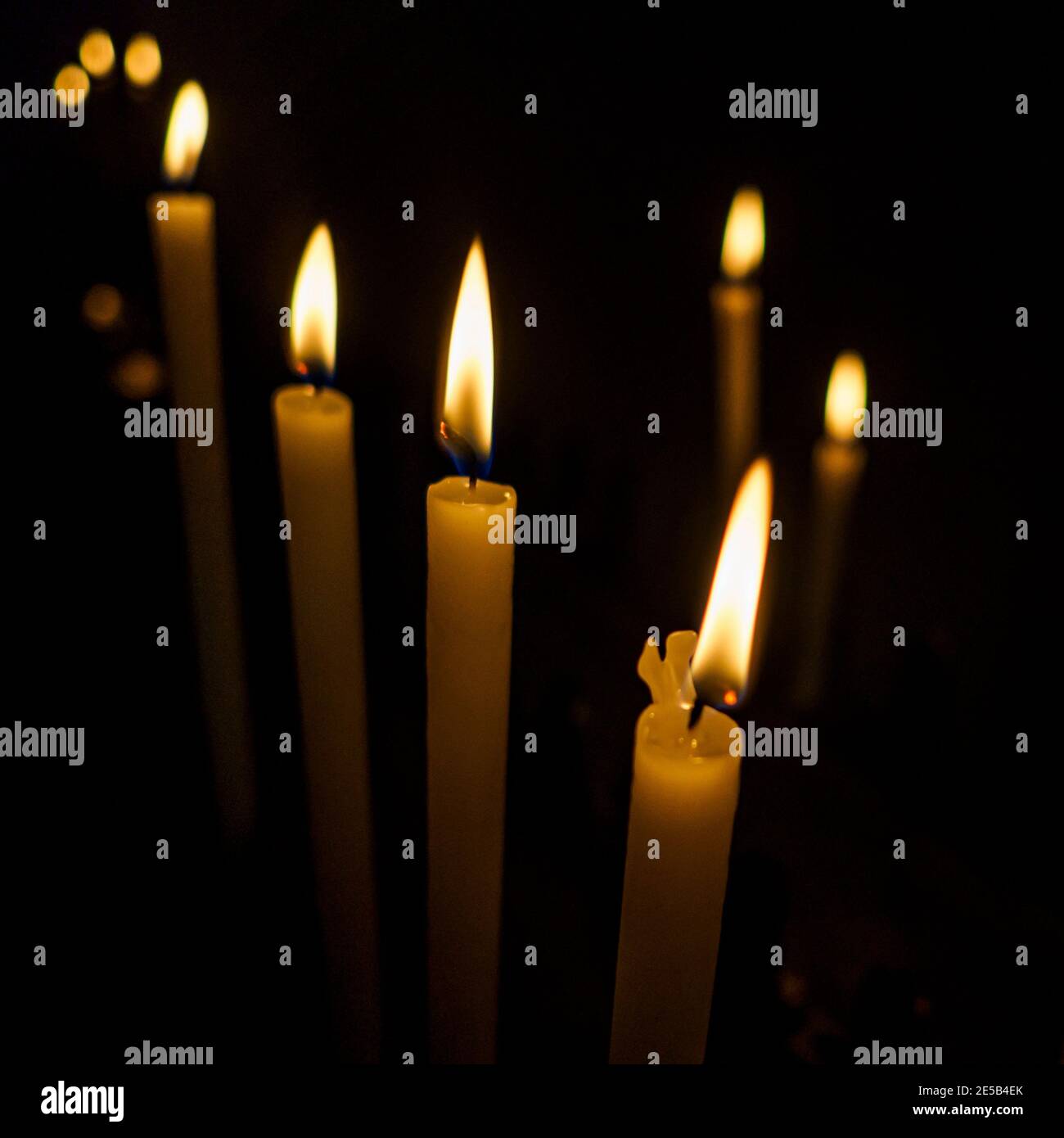 candles in church Stock Photo Alamy