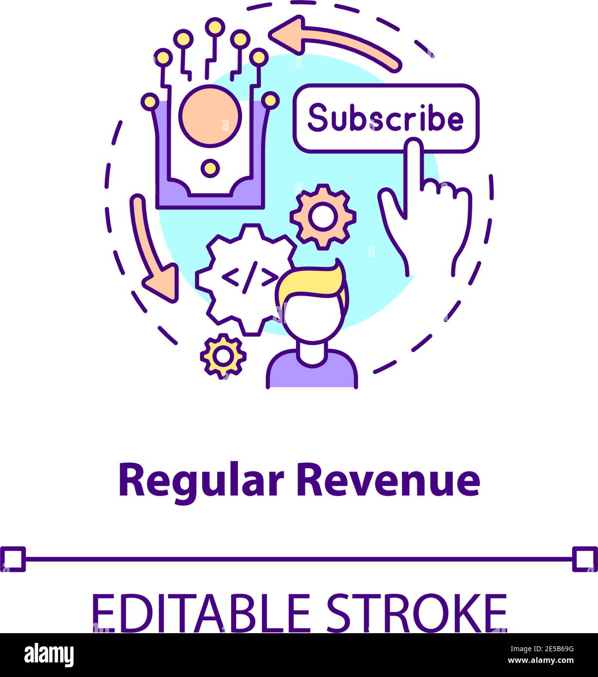 Regular revenue concept icon Stock Vector Image & Art - Alamy