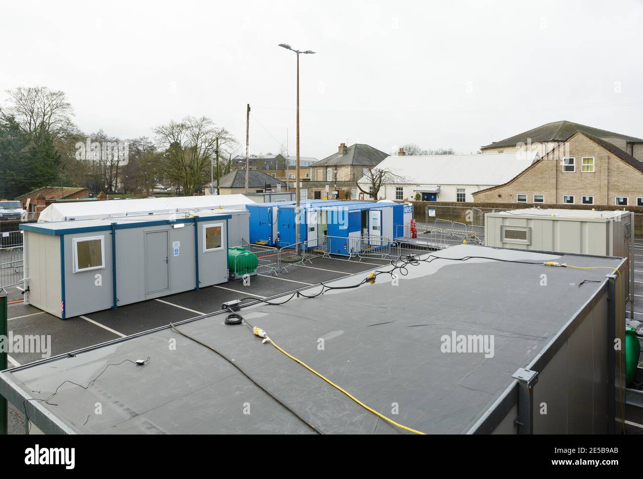 The temporary NHS Covid19, Coronavirus testing centre at Tanner Street