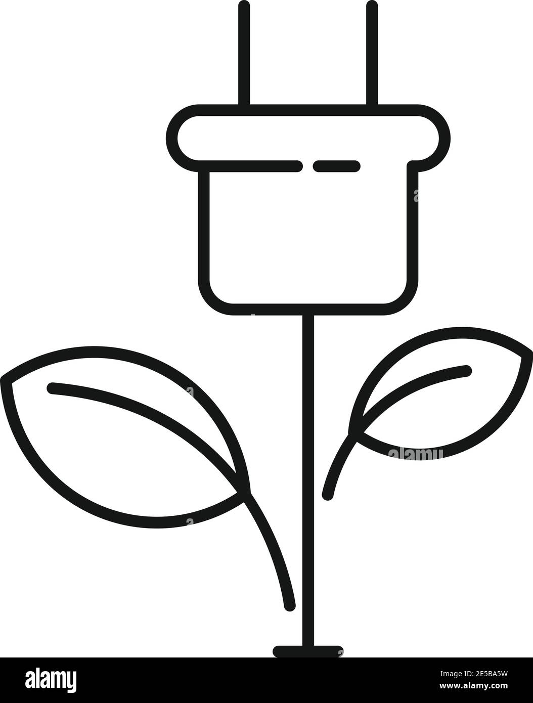 Eco plug energy icon, outline style Stock Vector Image & Art - Alamy
