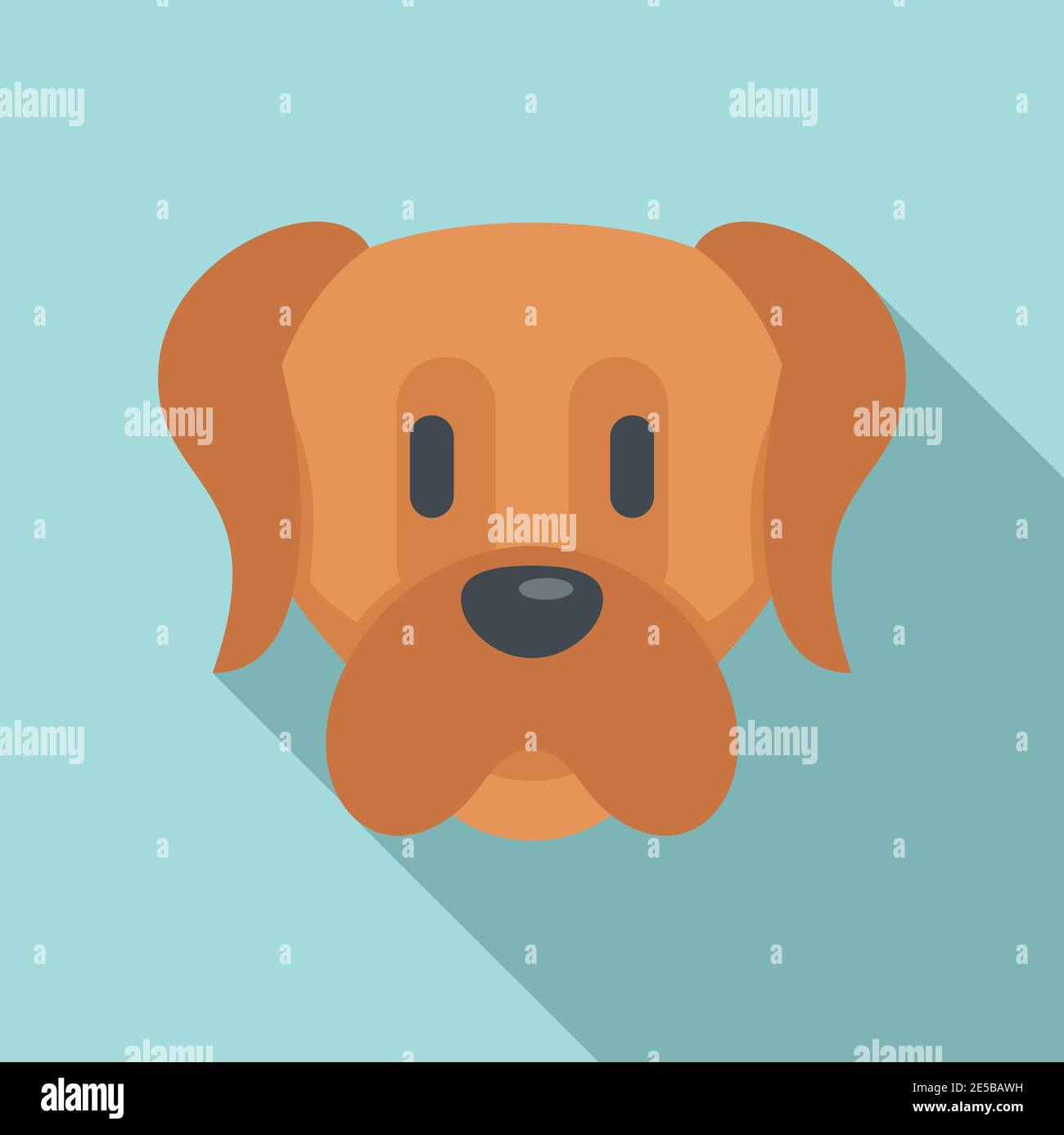 Dog puppy icon, flat style Stock Vector Image \u0026 Art - Alamy, image size:1300x1387